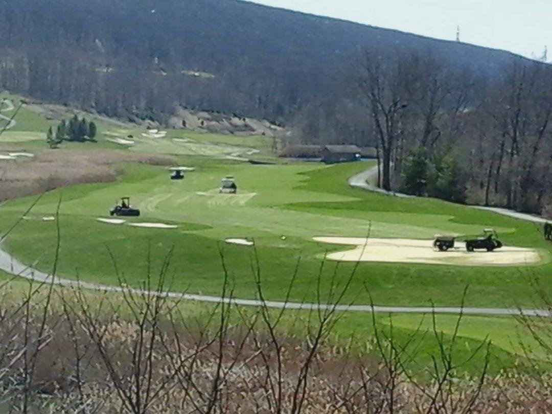 The heavy snow pack is mostly gone next door, they should open for the season soon. File photo.15th Fairway & Green.