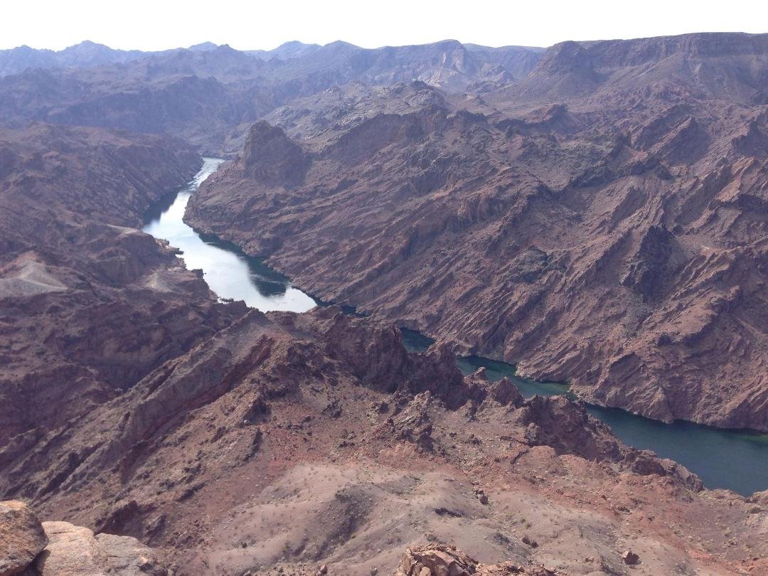 The Colorado River in Black Canyon below Hoover Dam. Great hike with great friends.