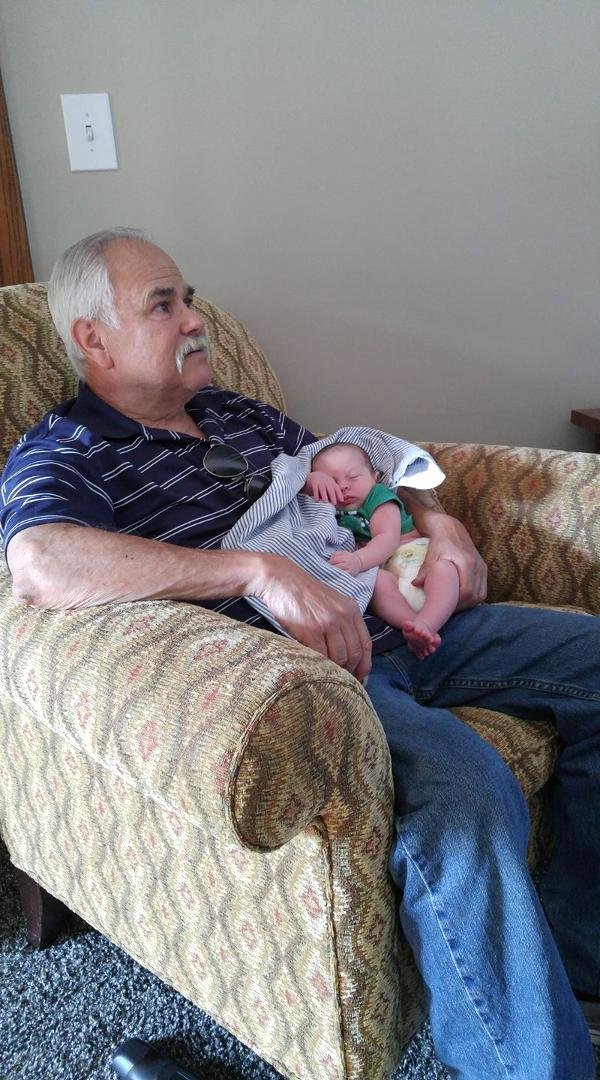 Grandpa Oz watching Carter an Bills game