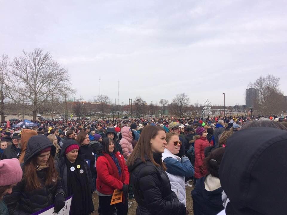 Just some of the crowd 5000 strong. Are you listening politicians?