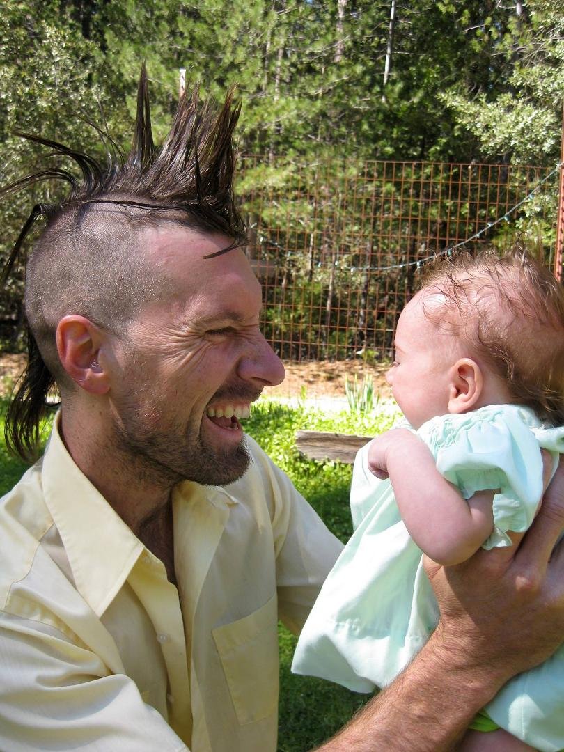 PJ and Princess P sharing a 'Mohawk' moment