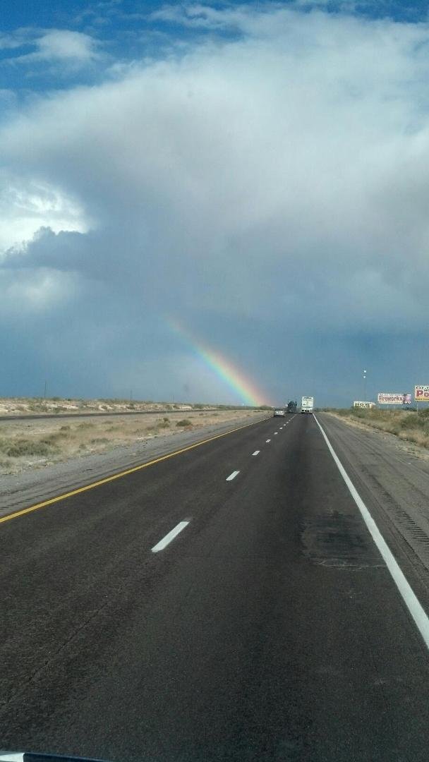 A bright beautiful rainbow in Las Cruces, NM
