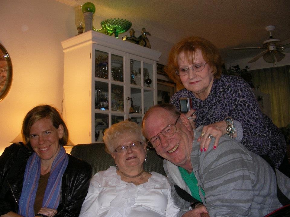 Paige, Mom and Mary (sister) at Mom's