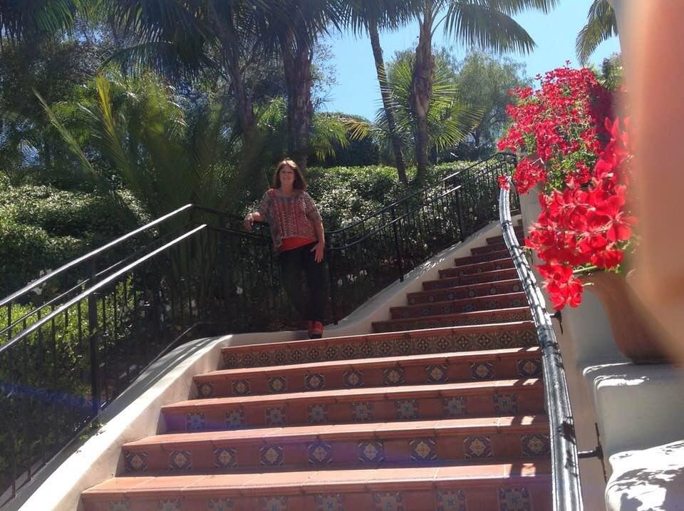 A stop between LA and Pismo CA July 2012. Notice shoes match the flowers! Think this was planned?