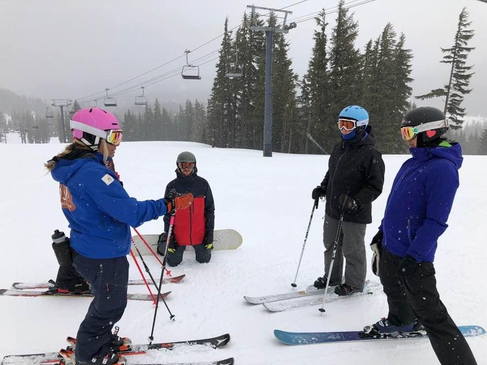 Super clinic today on working with skiers with cognitive and visual disabilities. Honed knowledge and skills. Great learning!