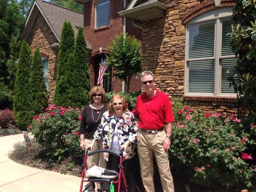 Ken, Mom and me after Memorial Day weekend celebration
Memorial Day was always a special day circled on her calendar.
Remembering those who served our country. She had two brothers serving in the Pacific at the same time du