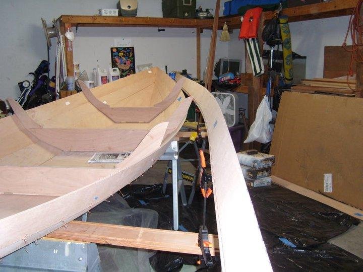 Starboard homemade support claps...hold side in place while stitching..