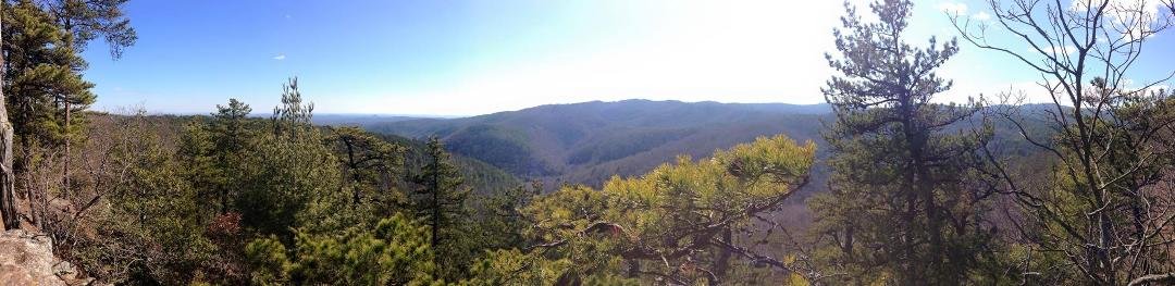 On top of Chestnut Knob. South Mountain State Park