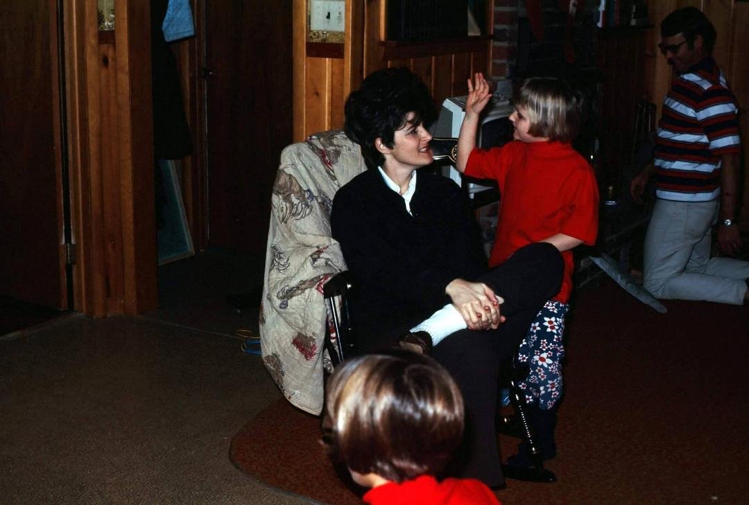 At the Davenport household with Daphne Howes (Davenport) more than a few years ago.