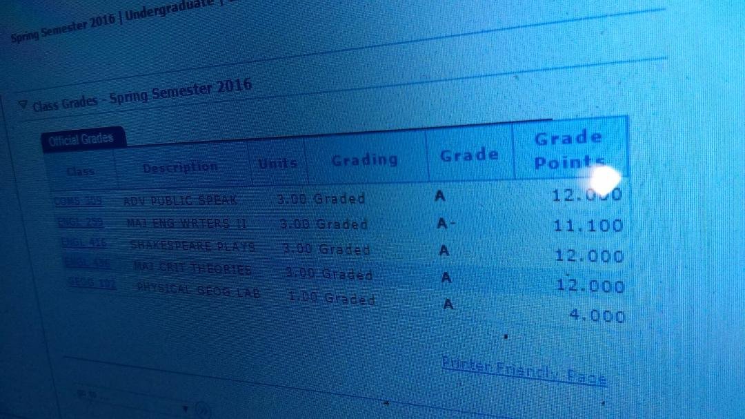 Five A's WOW I'm am so proud of my daughter!! What a smart kid!!