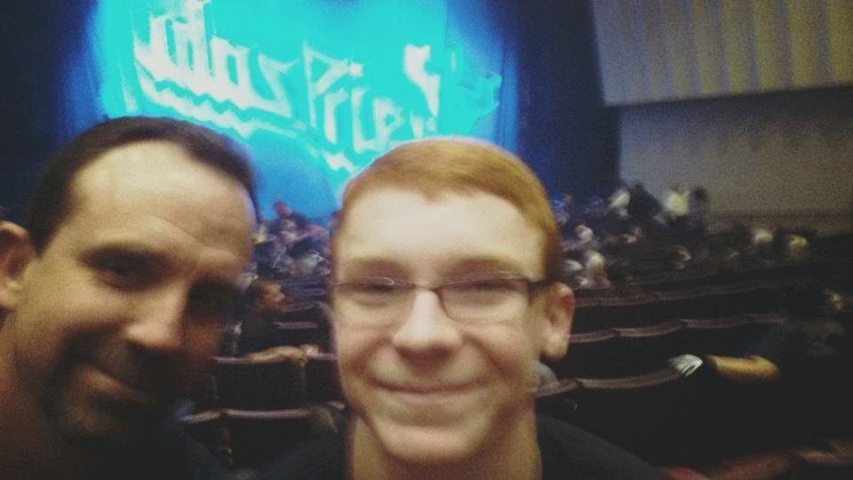 Dylan and I at Judas Priest in Fresno tonight.