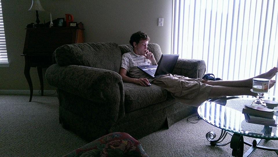 Chilling with my birthday present, Paul Norwich. Ate at Firehouse Subs where on your birthday you eat for free!