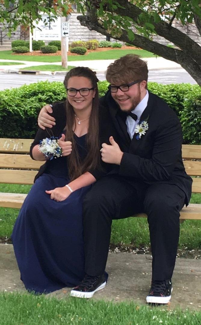 My grandson Spencer and his prom date Haley.