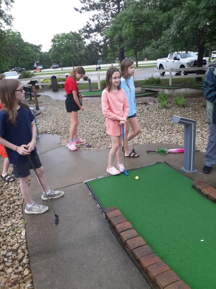 Mini Golf in-between showers