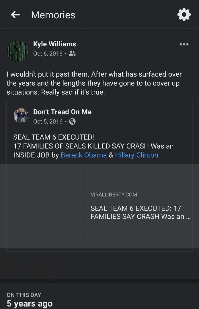 Strolling through my memories today and this was the ONLY one not able to share, comment or react. In fact this has been the ONLY memory I have EVER had like this.🤔🤔🤔🤔

I hope you guys are awake and ready for what's com
