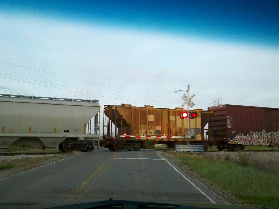 So after two hours of working out this train stands between me and dinner. MOVE IT!!!!