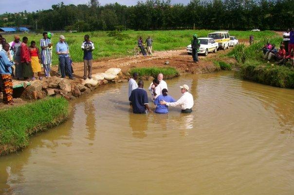 Our first baptismal service. We baptized 17 in Jesus name!