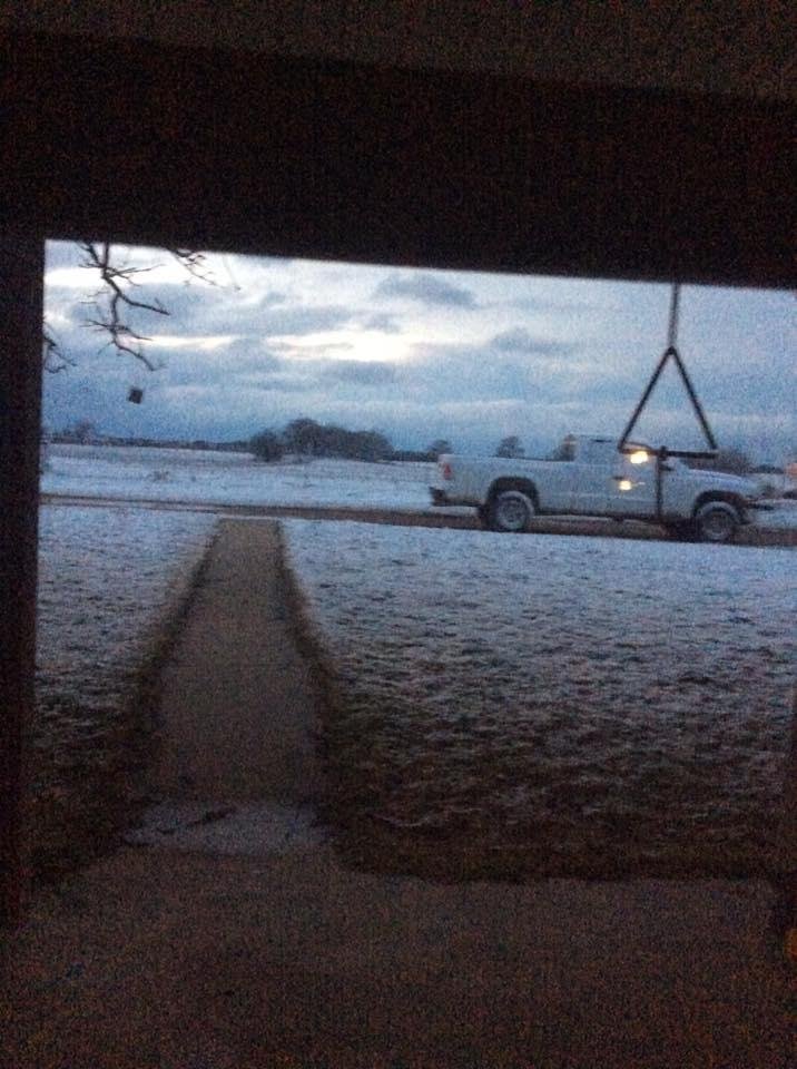 A light dusting of snow in north Bowie area .....