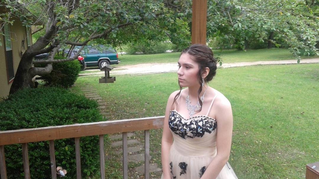 Chloe getting ready for prom! Man I feel old