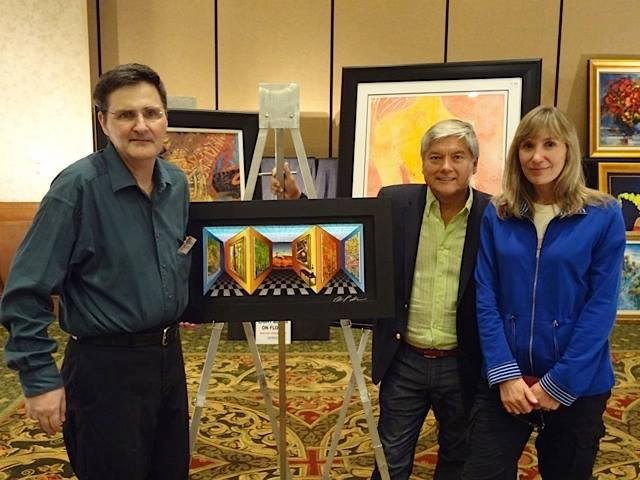 My wife and I with a famous artist named Dominic Pangborn, In October last year was the artist chosen for the 50th anniversary of the White House Fellowship. We collect high end art by world famous artists and we have wo