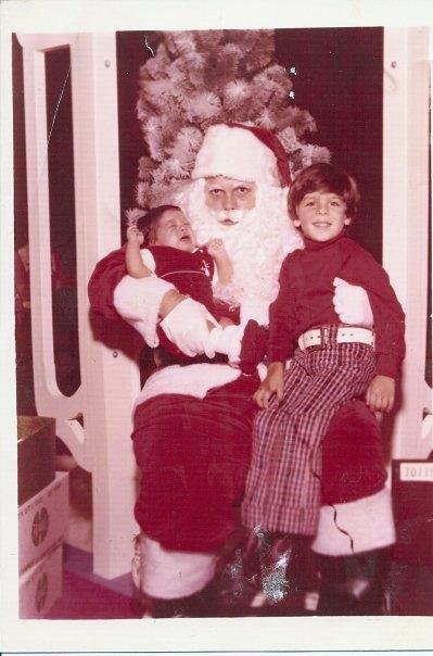 Jason , Greg and Santa. Jason 2 months and Greg 4 years