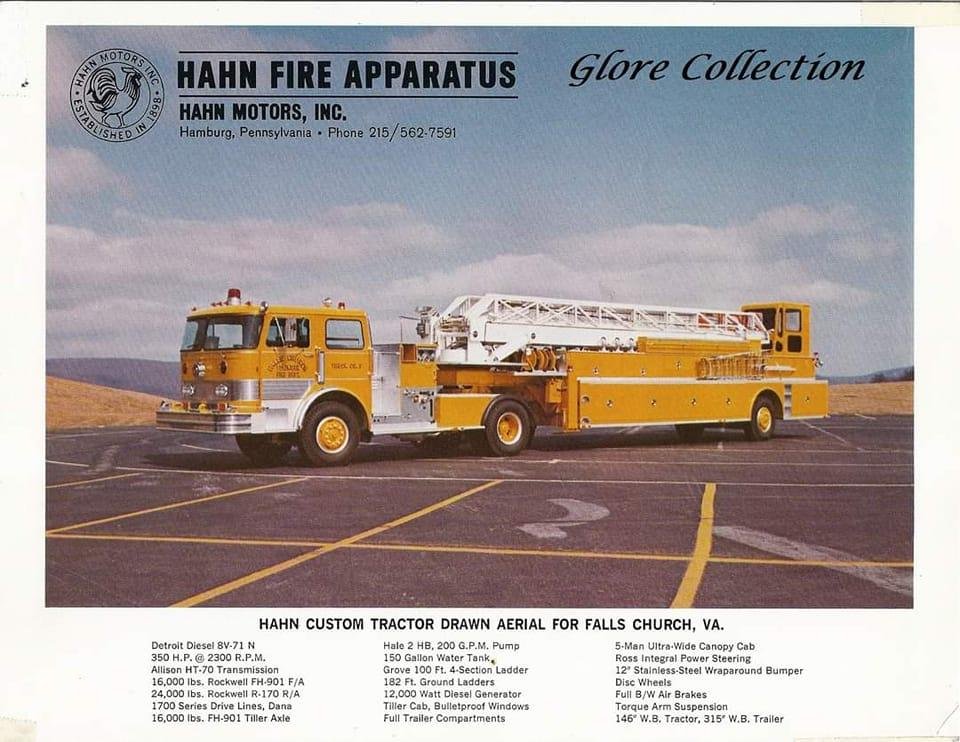 Good ole Truck 76. My first major assignment when I joined Falls Church VFD in January 1974 at 18 years old. Worked with some great people on the truck, most notably George Powell and Ben Sisler. Loved driving and tillerin