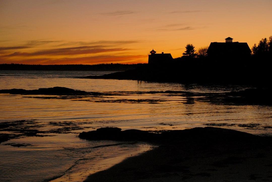 Sunset at Hendricks Head Beach, Southport, Maine
