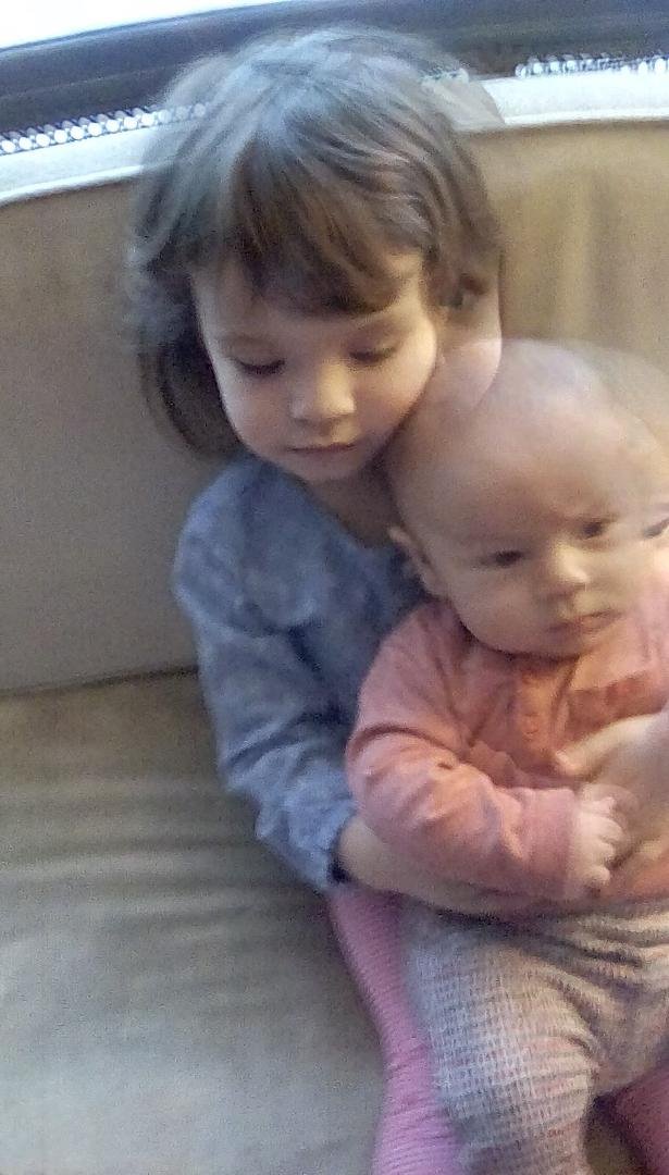 Harper wanted her brother to sit on her lap