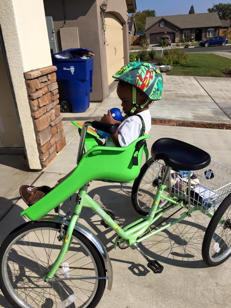 Hydrating after an almost 3 mile ride