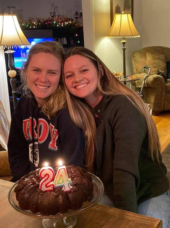 My granddaughter, Brette and her friend, Victoria celebrating their birthday early with us at Christmas! Beautiful young ladies , inside and out.