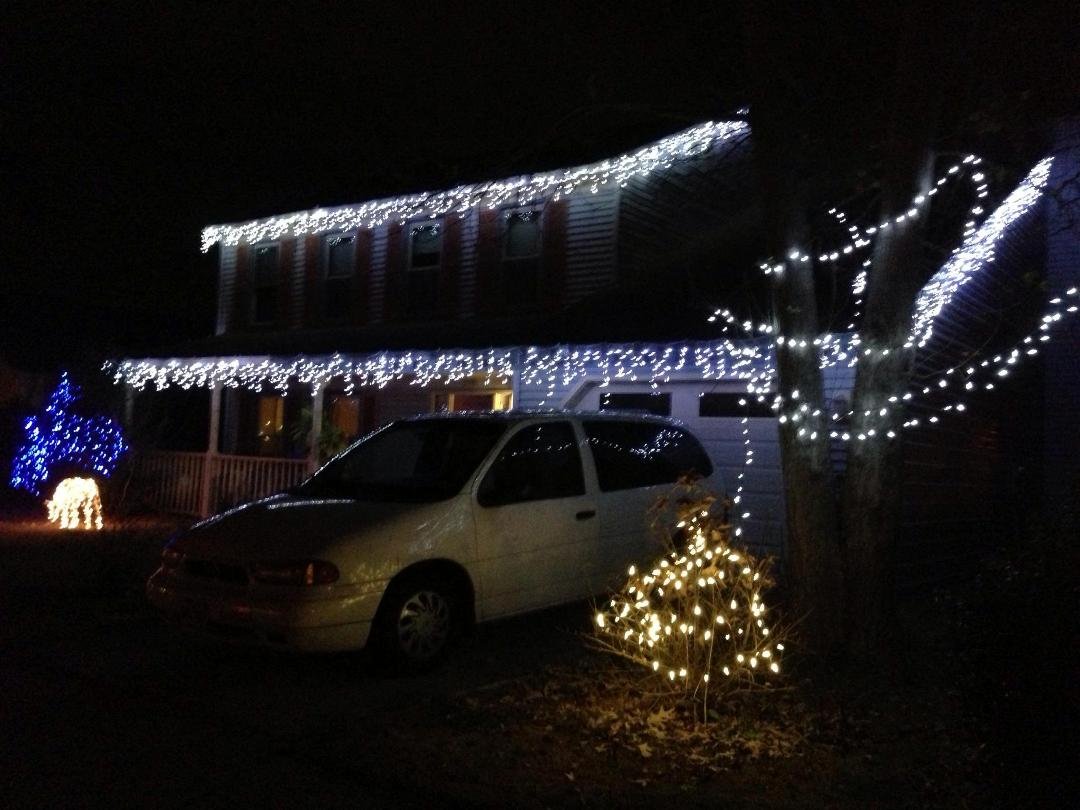 Christmas lights are up