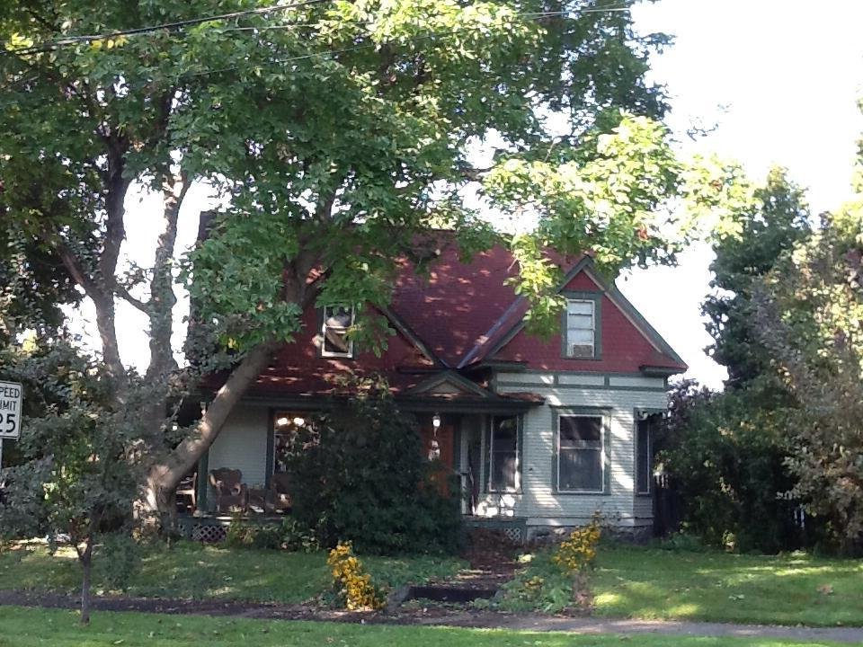 Our walnut tree (started in my mom's yard in 1985) got a trim! So nice to see our house again!