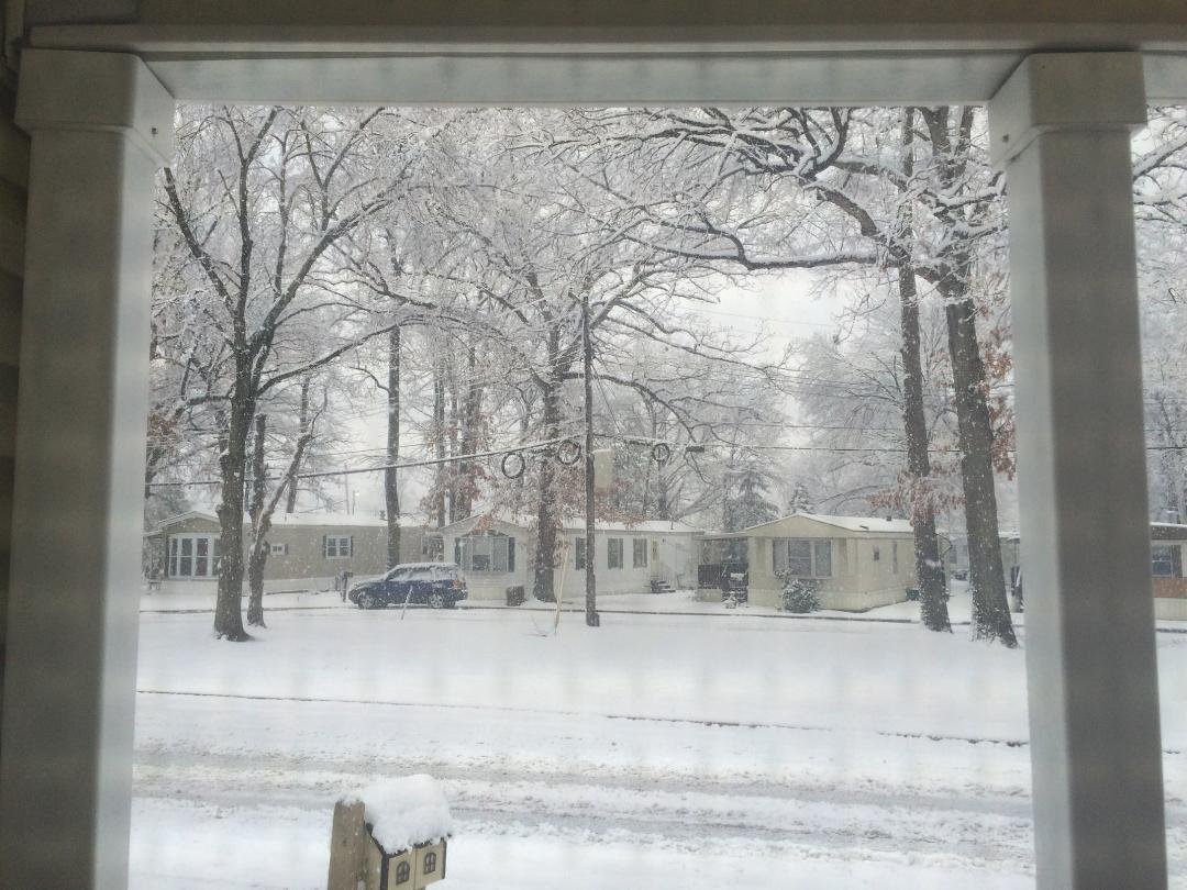 This is a picture of the first day of spring. Can you believe it?