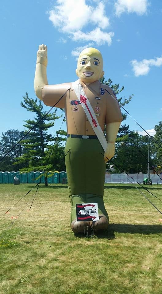 Now that is one big boy scout! !!