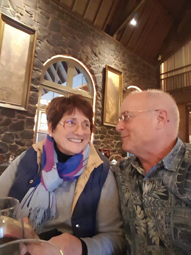 Anniversary dinner #18. Back to our favorite place, Multnoma falls. With all my love, Dave