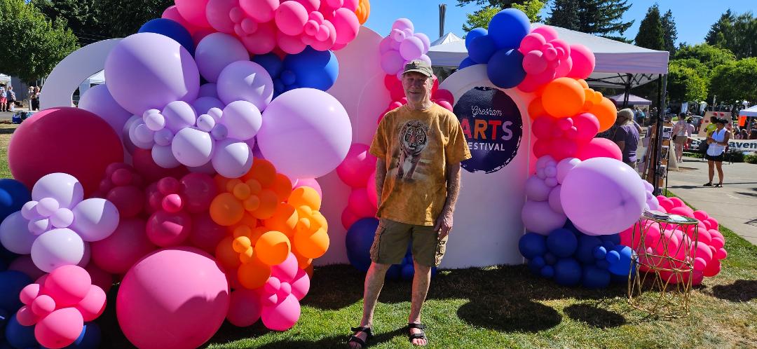 At the Gresham Arts Festival. 90s, but so much fun.