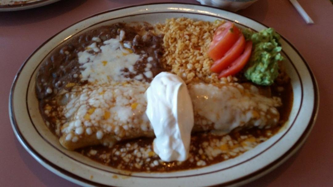Seafood enchalada