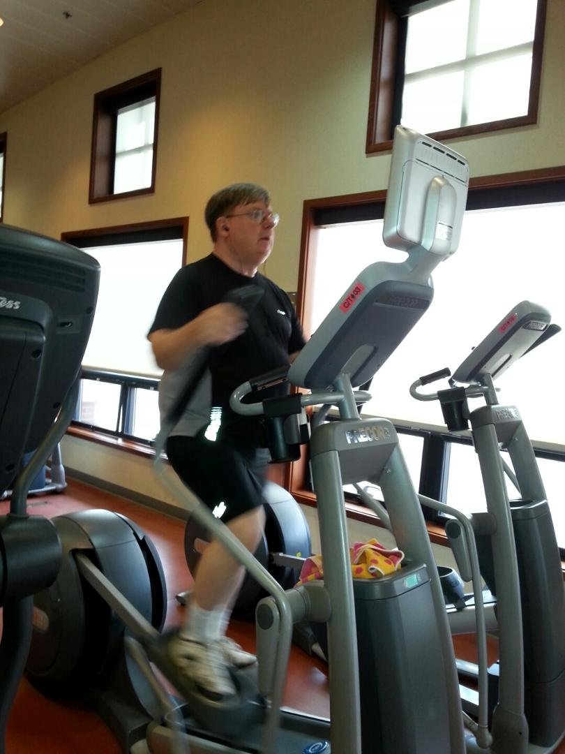 Tryin' hard to get rid of the lard!