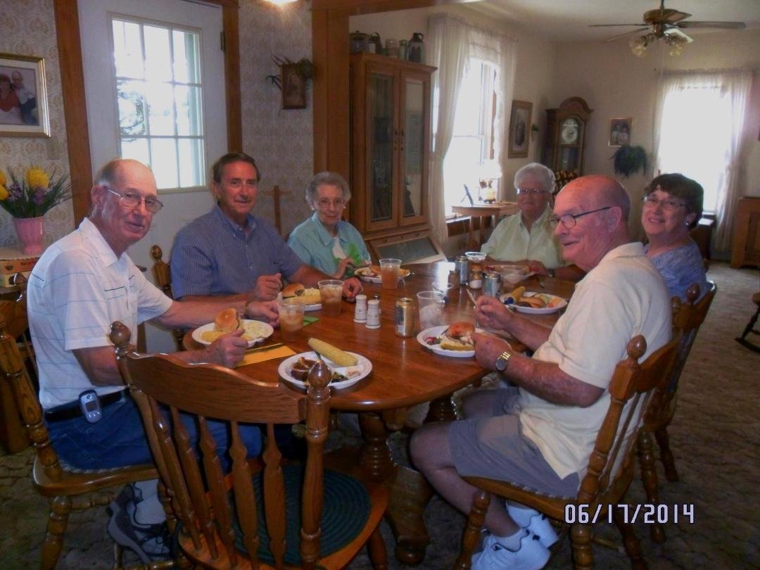 Had a great evening with Norm and Faye Mohr, Steve and Sue Snavely, and Eleanor Snavely while Norm's  were here this last week for a 100th Birthday Party and Scipio-Republic Alumni Banquet !