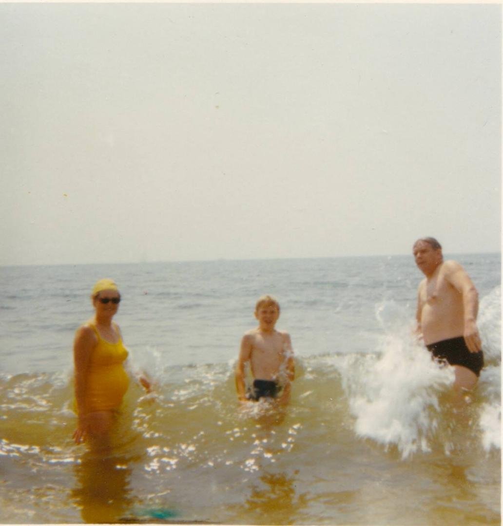 catching waves w Mom & Dad