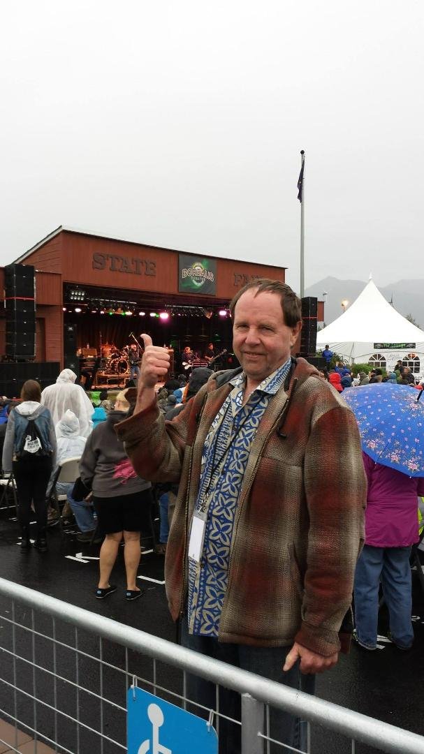 Having a Great Drizzly Time at Alaska State Fair with Blue Oyster Cult. They Rocked!!!