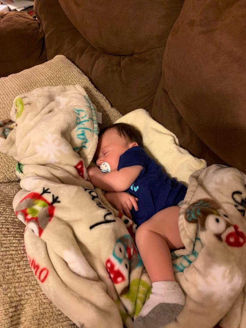This is the true definition of “sleeping like a baby”. Oh how my heart melts for my grandson Grayson.... Granny loves you sweet boy. ❤️