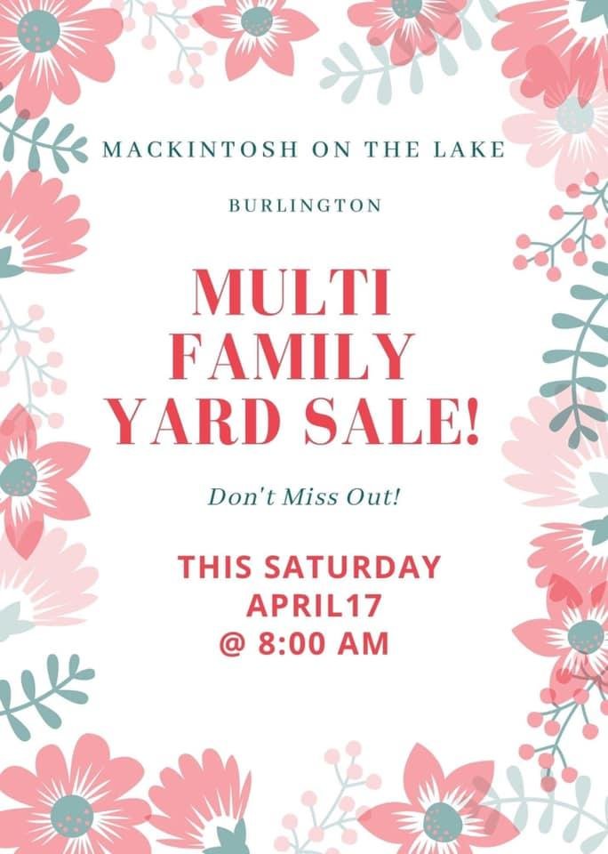 To all of my friends that love a good yard sale! People all over in each neighborhood will be set up, so don’t miss this BIG event!