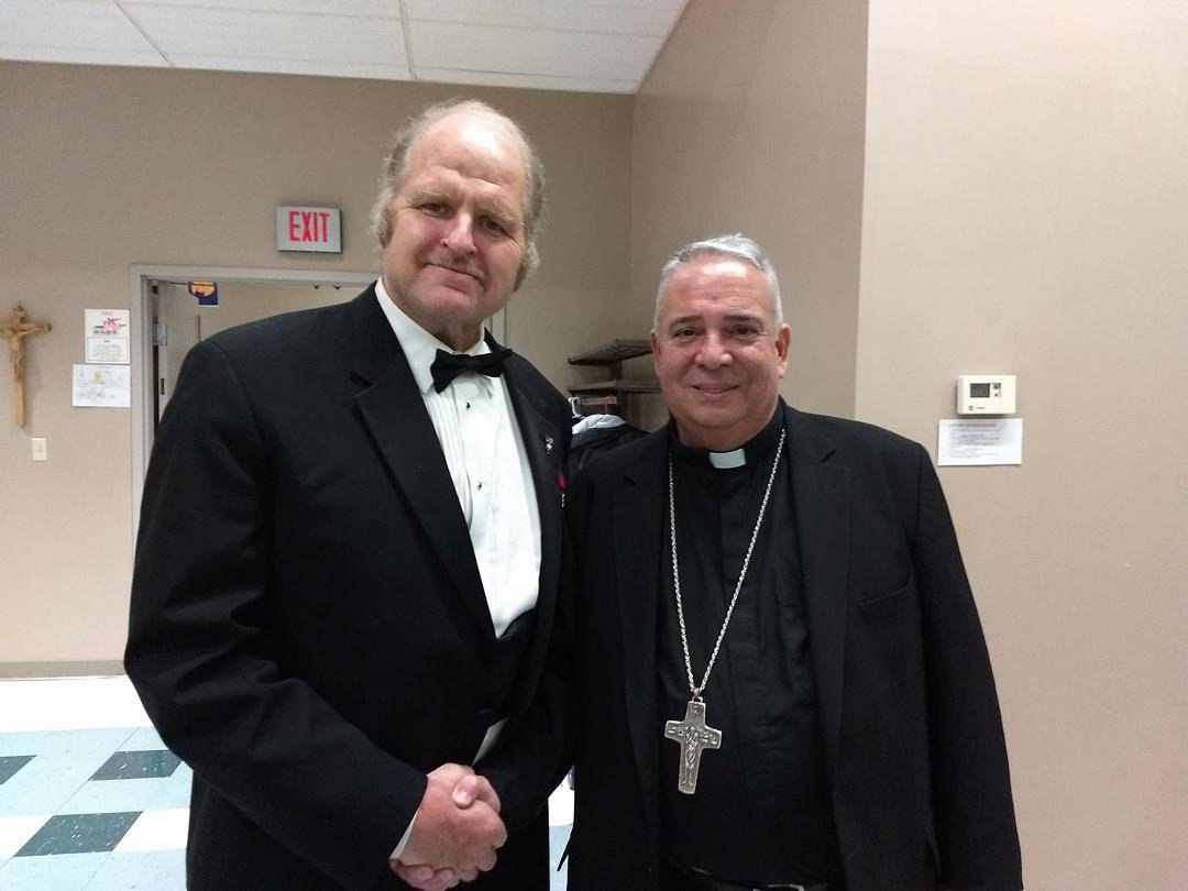 With Bishop Nelson Perez at Saint Mary's Church in Chardon Ohio
