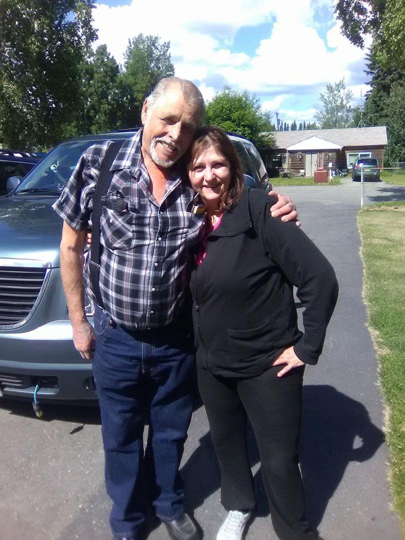 Tammy and her dad...father's day BBQ