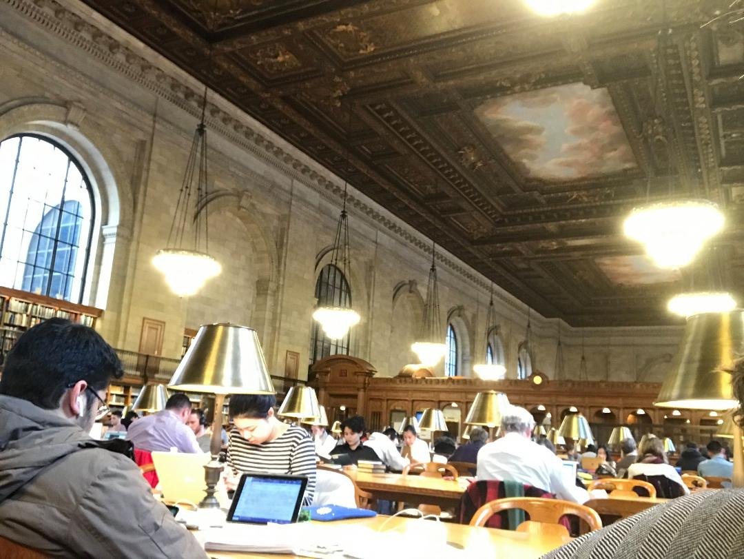 Working in the magnificent Rose Reading Room of the NY Public Library. A very productive day. Good to sit in the midst of much younger people, similarly industrious, tapping away at their laptops. Takes me back to study hal