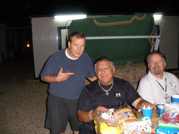 me and charles stiger and one other buddy form iraq