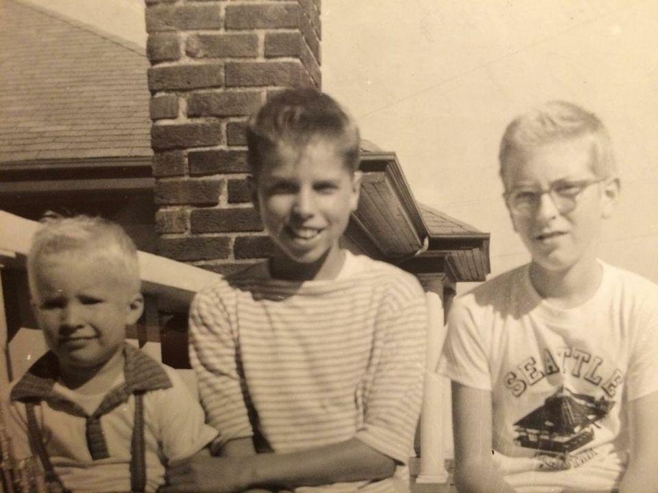 My cousins Steve and Brian O'Donnell,Steve on my left probably 1960 in West Seattle.