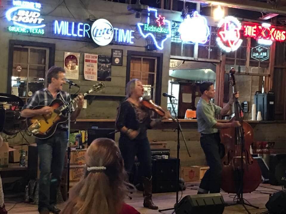 Hot Club of Cowtown at Gruene Hall. This is how we spend a Sunday afternoon in Texas!