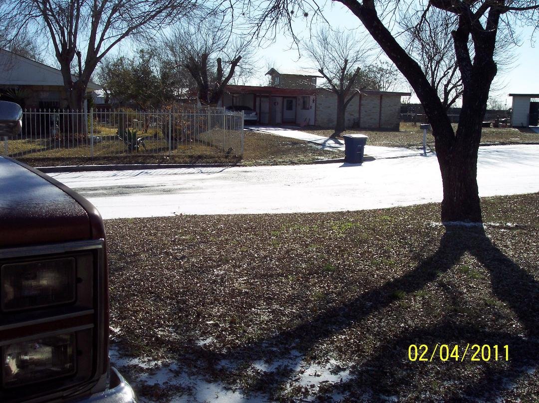 ice and snow that literally shut down San Antonio
